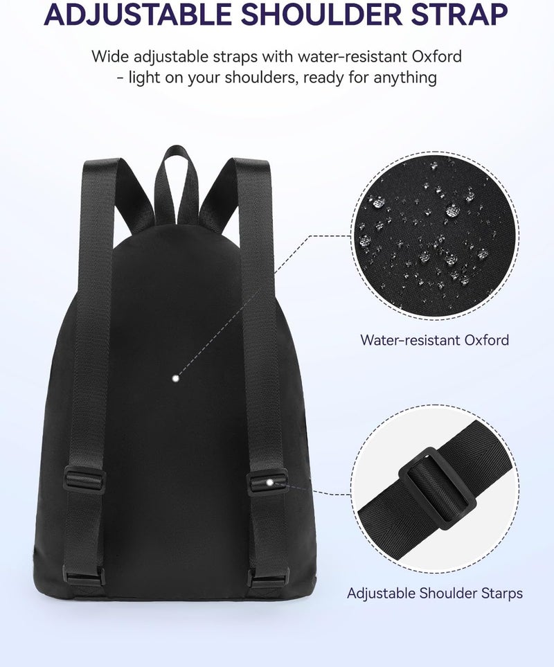 WANDF Swim Bag Mesh Drawstring Backpack with Wet Pocket Beach Bag for Swimming Pool Gym Workout Men and Women - Image 5
